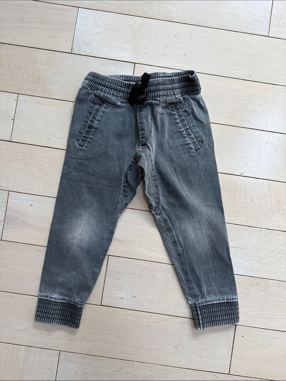 Munster Kids Washed Gray Drawstring denim cotton stretch Joggers